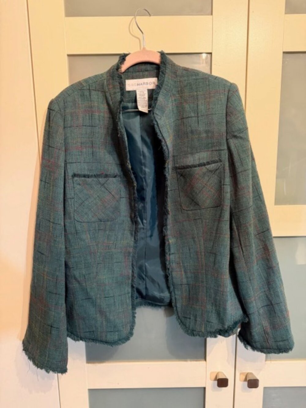 Sag Harbor jacket/blazer, size 10, green(teal)